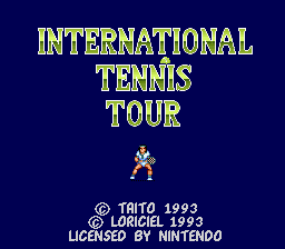 International Tennis Tour (USA) Title Screen